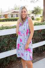 Floral Path Tunic Dress