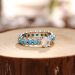 Mandy Mae Turquoise Zircon 925 Sterling Silver Ring