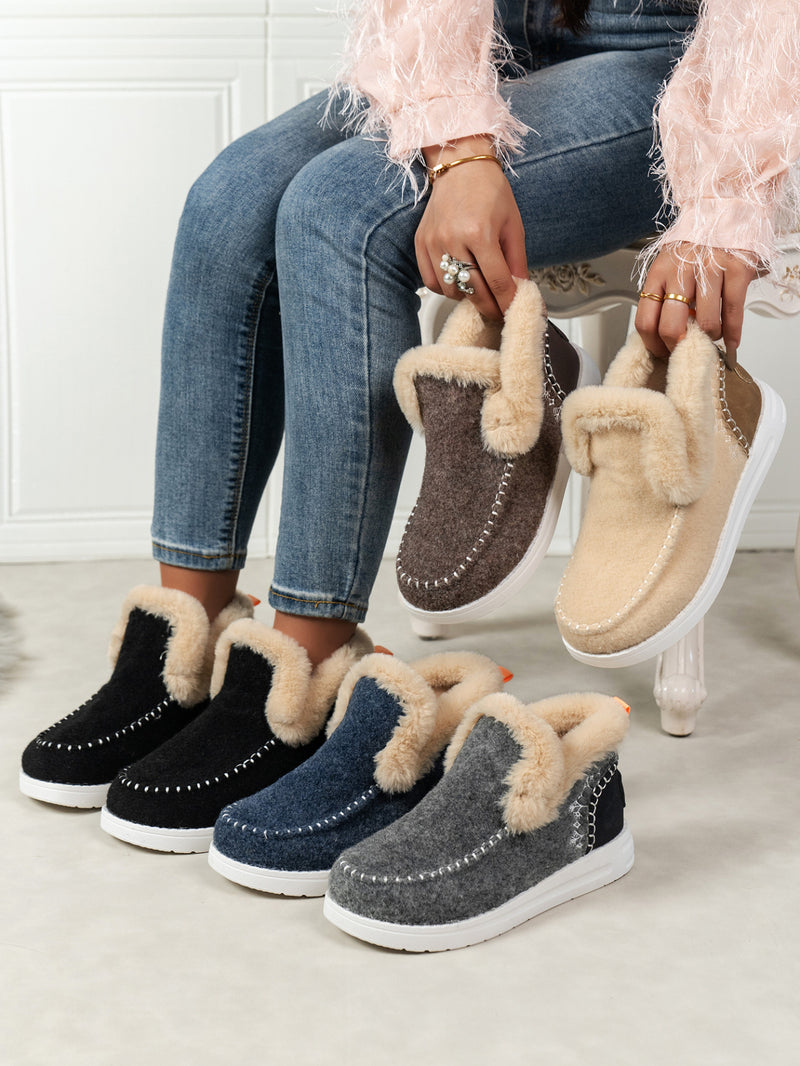 Toasty Toes Fur Lined Slip On Sneakers