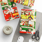 Vintage Santas Travels Wrapping Paper 30"x72"