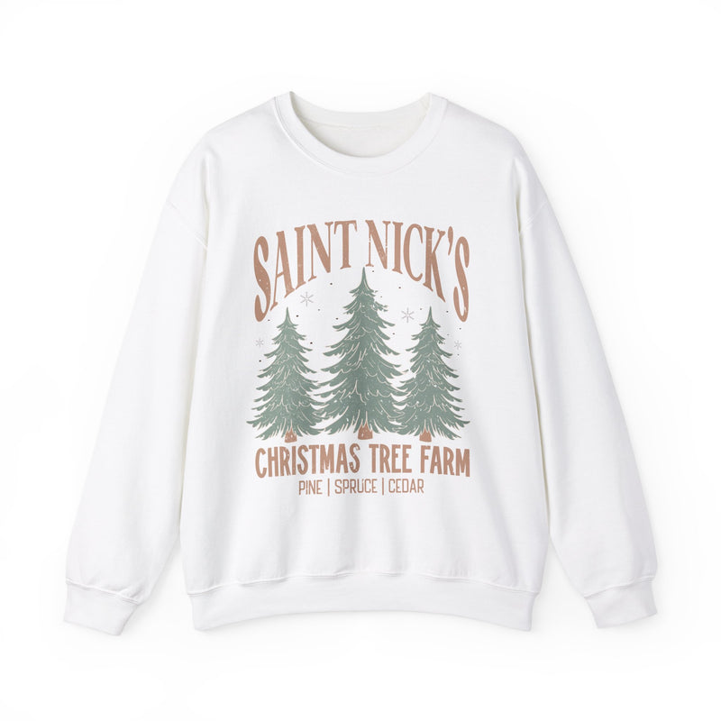 Saint Nicks Christmas Tree Farm Crewneck Sweatshirt