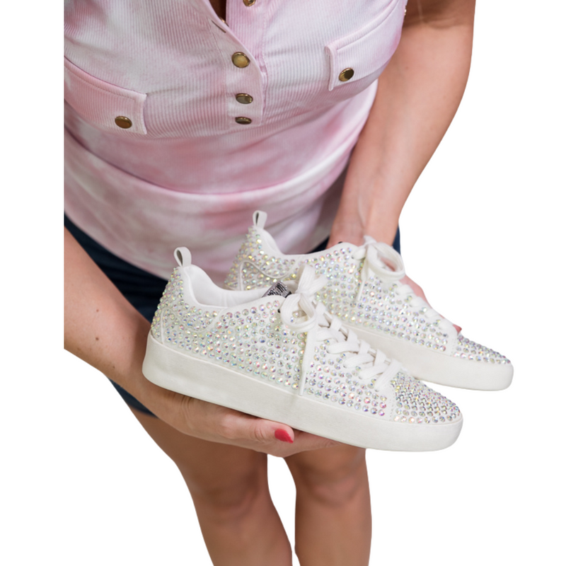 Christi Sneakers in Silver Bling