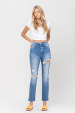 Vervet Super High Rise Distressed Straight