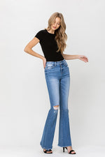 Flying Monkey High Rise Flare W/Flare Detail Jeans