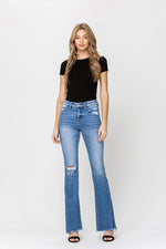 Flying Monkey High Rise Flare W/Flare Detail Jeans