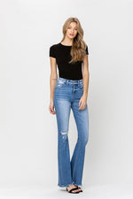 Flying Monkey High Rise Flare W/Flare Detail Jeans