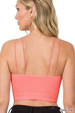 Ribbed Seamless Double Strap Brami