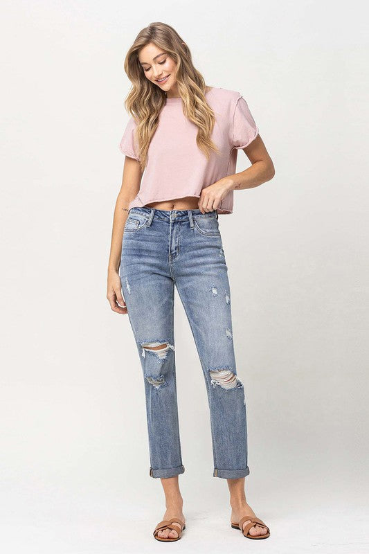 Vervet Distressed Stretch Boyfriend