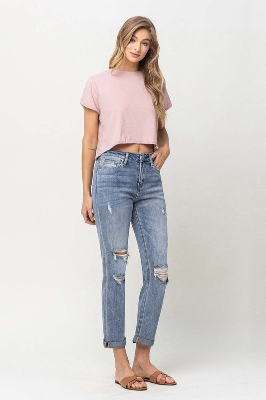 Vervet Distressed Stretch Boyfriend