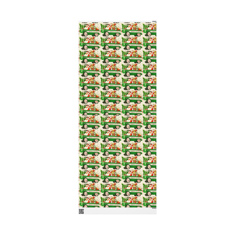 Vintage Santa Delivery Wrapping Paper 30"x72"