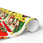 Vintage Santas Travels Wrapping Paper 30"x72"