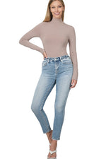 High Rise Ankle Skinny Denim Pants