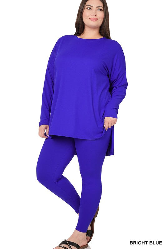 Plus Brushed DTY Microfiber Loungewear Set