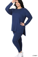 Plus Brushed DTY Microfiber Loungewear Set