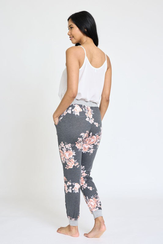 Plus Floral Drawstring Jogger