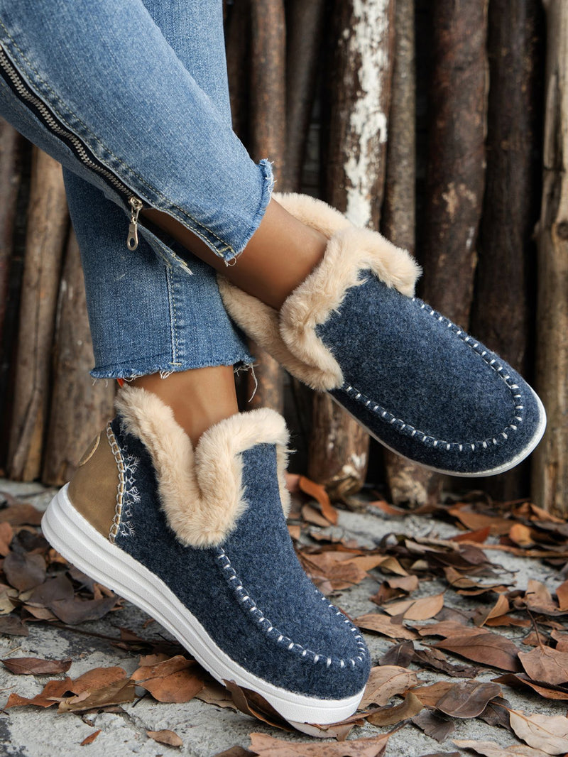 Toasty Toes Fur Lined Slip On Sneakers