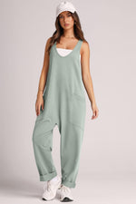 Monica Wide Strap Jumpsuit with Pockets