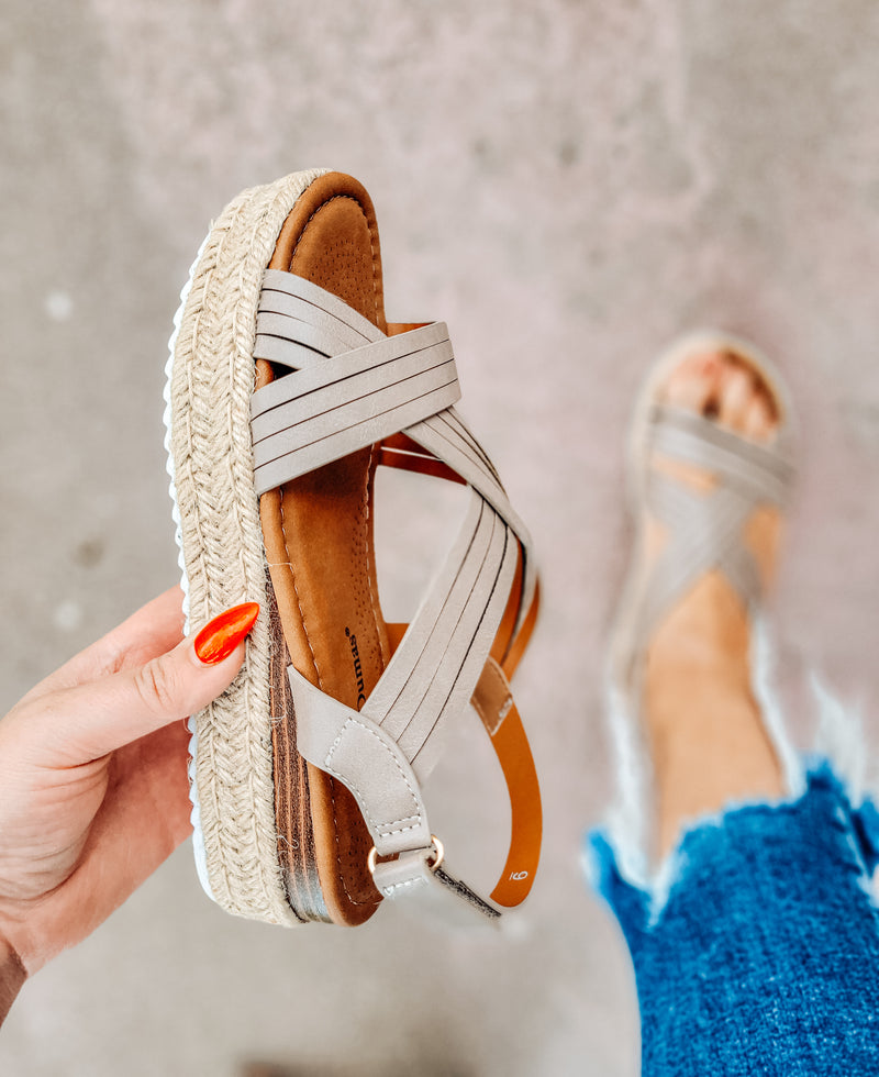 Lydia Espadrille Sandal in Taupe