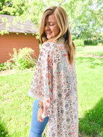 Beige Tassel Split Sleeve Boho Kimono