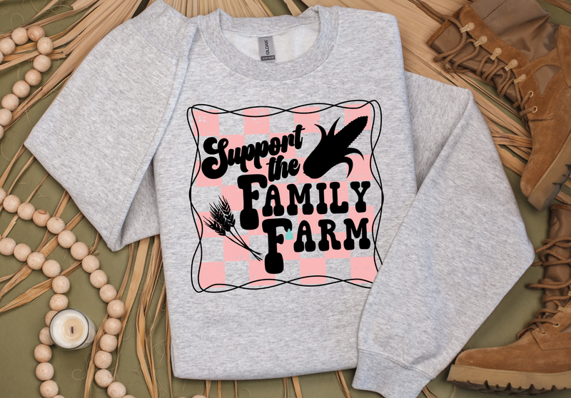 Support the Family Farm Crewneck Sweatshirt DAILY DEAL