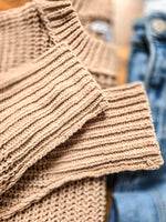 Chenille Boxy Oversized Sweater Taupe