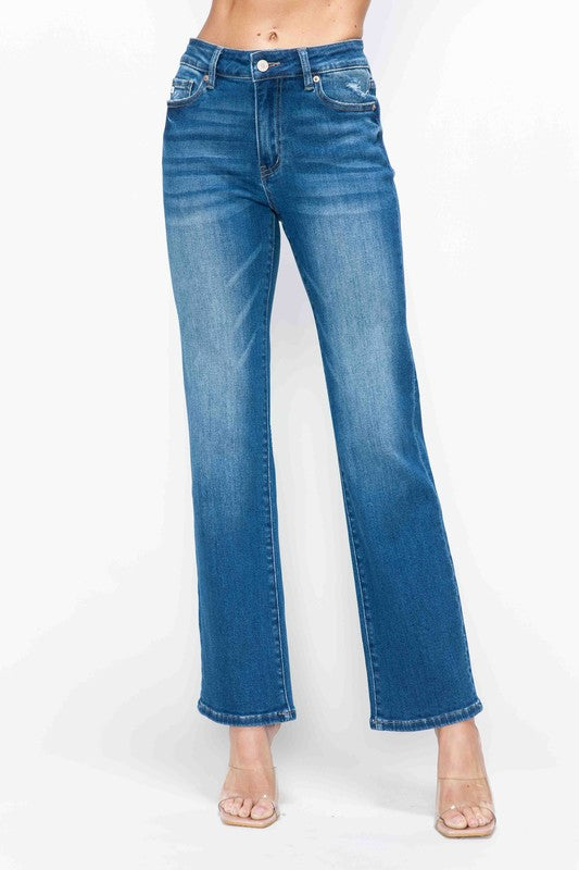 bytos Cat's Whiskers High Rise Straight Jeans