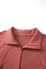 Lessie Quarter Zip Seam Detail Sweatshirt