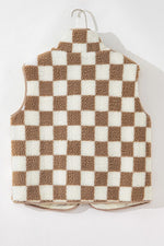 Checkered Sherpa Vest