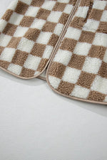 Checkered Sherpa Vest