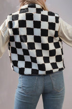 Checkered Sherpa Vest