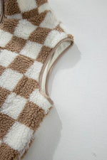 Checkered Sherpa Vest