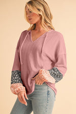 Floral Patchwork Textured Top