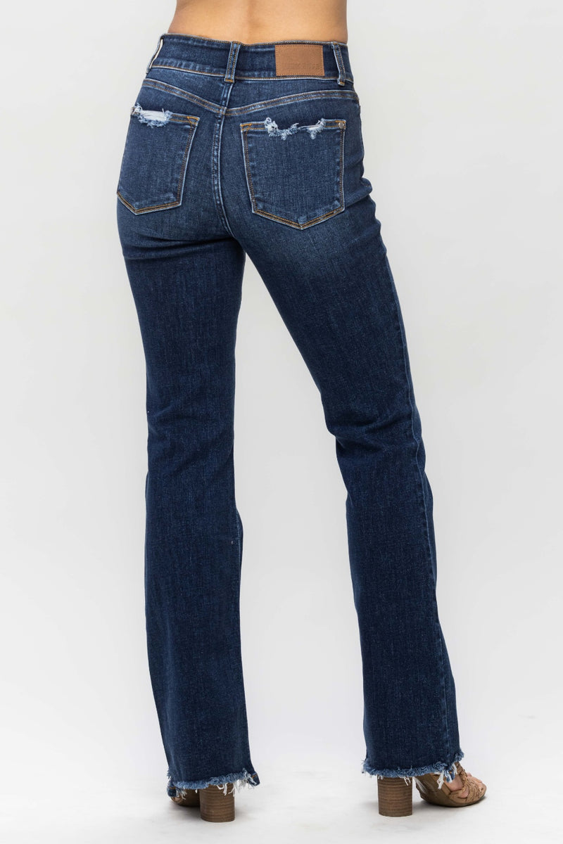 Judy Blue Frayed Hem Bootcut Jeans