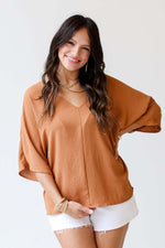 Chrissy V-Neck Half Sleeve Blouse