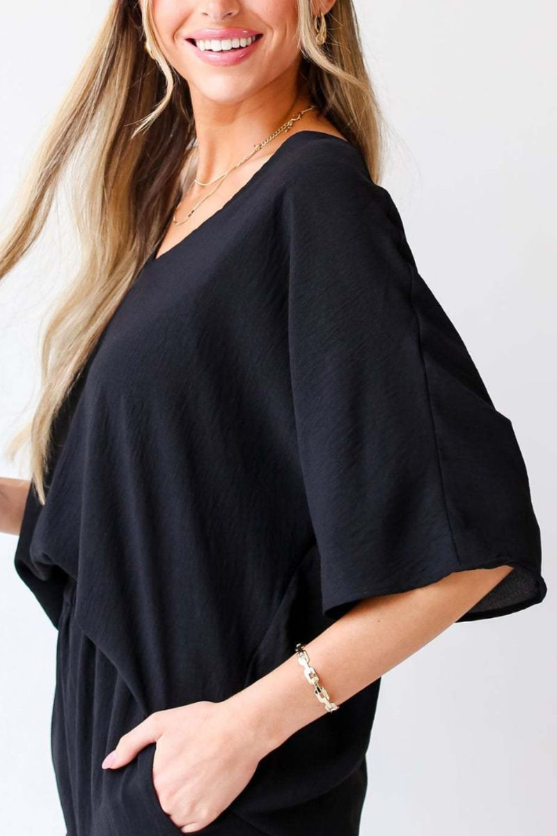 Chrissy V-Neck Half Sleeve Blouse