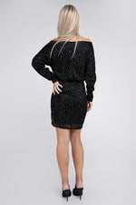 Off Shoulder sequin Dress