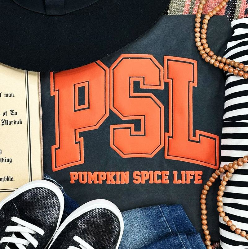 Pumpkin Spice Life- Orange PUFF INK Tee