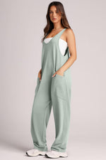 Monica Wide Strap Jumpsuit with Pockets