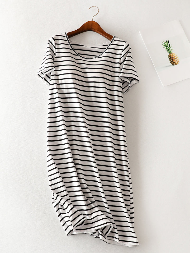 Cassie Striped Tee Dress