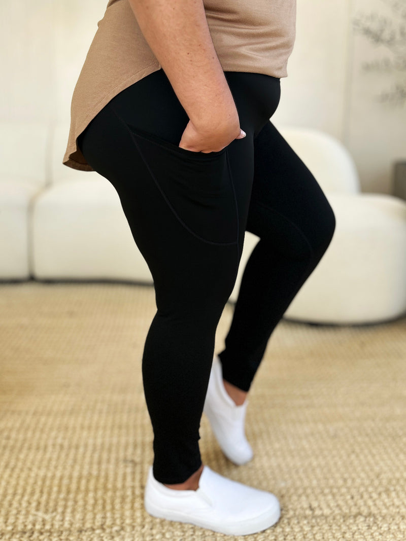 Wide Waistband Athletic Leggings