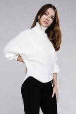 Viscose Dolman Sleeve Turtleneck Sweater