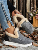 Toasty Toes Fur Lined Slip On Sneakers