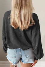 Larson Ribbed Long Sleeve Cropped Top