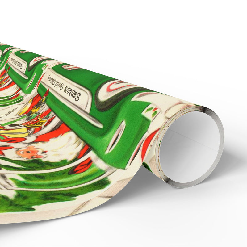 Vintage Santa Delivery Wrapping Paper 30"x72"