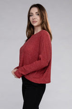 Ribbed Dolman Long Sleeve Sweater