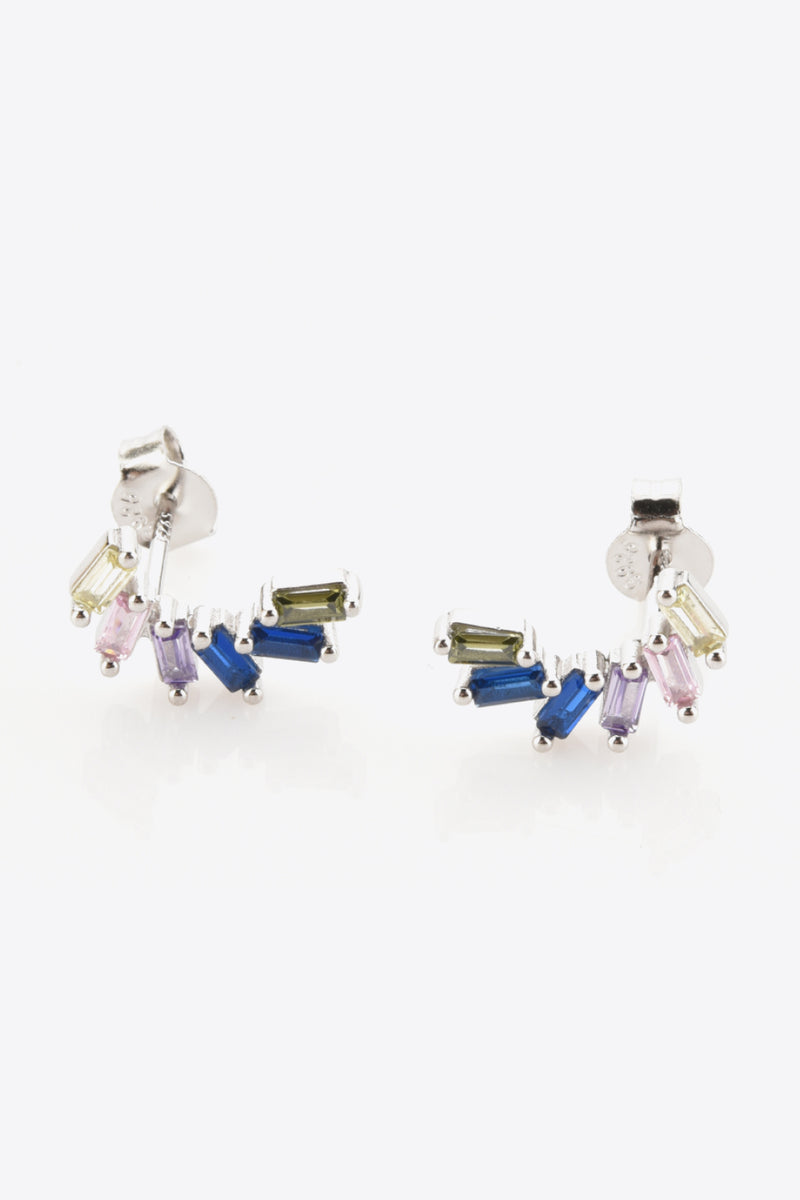 Multicolored Zircon 925 Sterling Silver Earrings