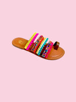 Boho Camel Sandal- Vibrant