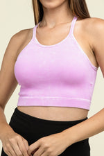 Washed Ribbed Seamless Cropped Cami Top