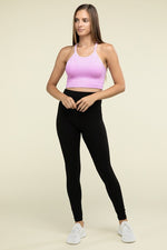 Washed Ribbed Seamless Cropped Cami Top