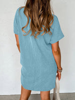 Rocco Ribbed Luxe T-Shirt Dress with Pocket